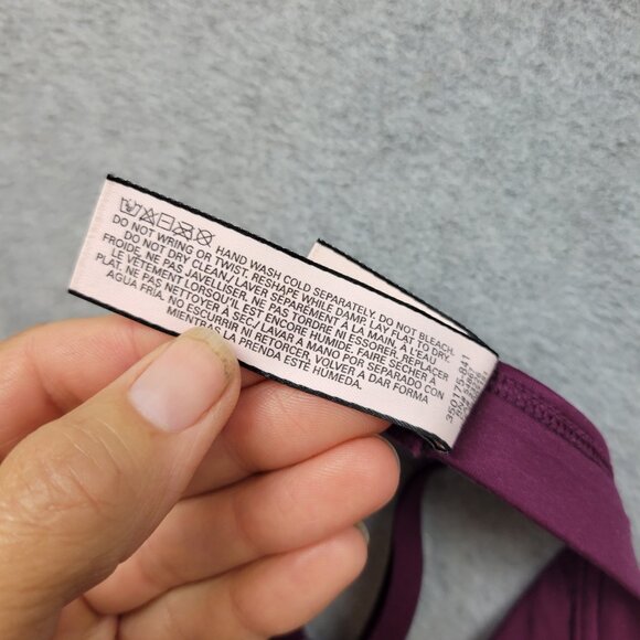 Victoria's Secret Size Small‎ High Neck Lace Bralette Burgundy Red Lace Shimmer - Picture 11 of 16